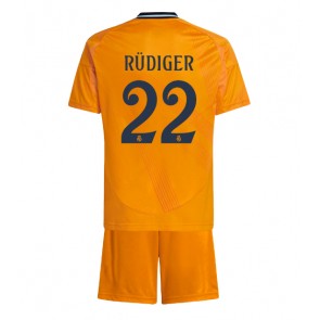 Real Madrid Antonio Rudiger #22 Gostujuci Dres za Dječji 2024-25 Kratak Rukavima (+ kratke hlače)